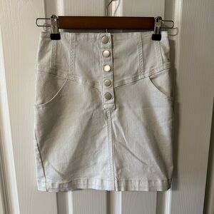 Forever 21 Button Up White Skirt